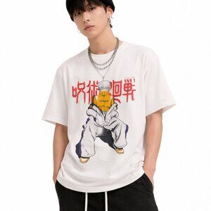 Jujutsu Kaisen Anime Graphic T-Shirt Kanji Streetwear Cotton Tee Men’s L
